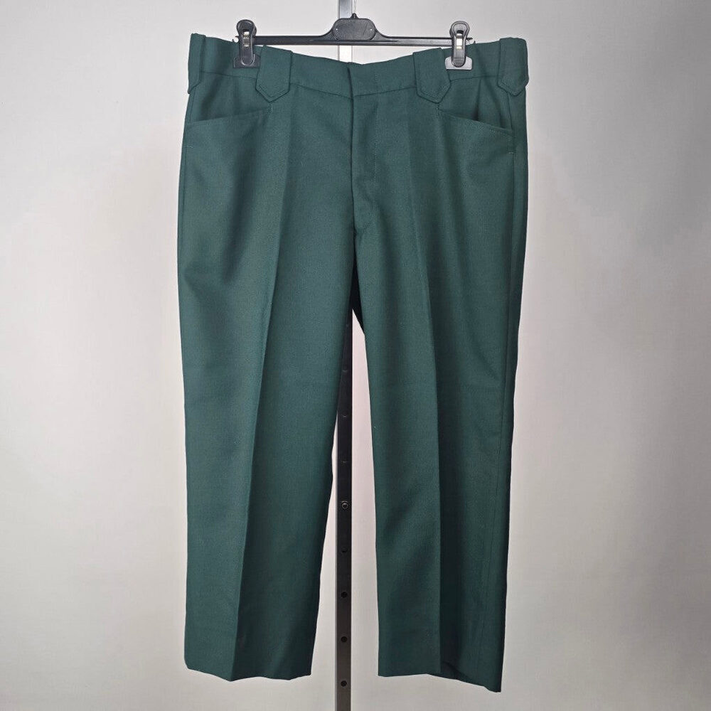 Vintage Green Wool Cropped Straight Leg Pants Size 40